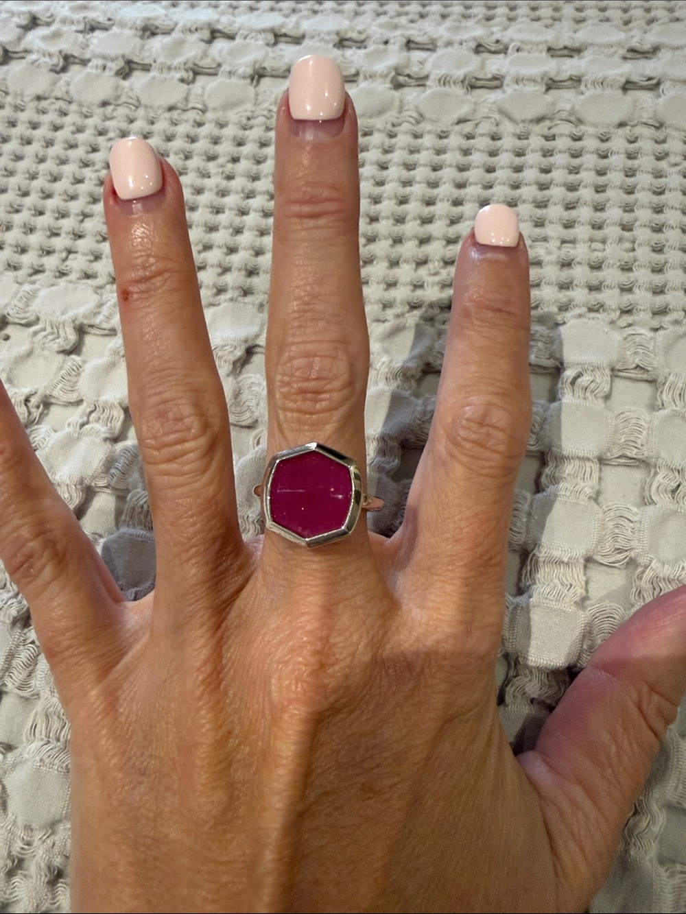 Kendra Scott Davis ring in pink quartz